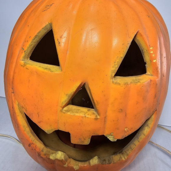 Gemmy Hard Foam Halloween Jack O Lantern Pumpkin Lantern Light Up, - Picture 8 of 16